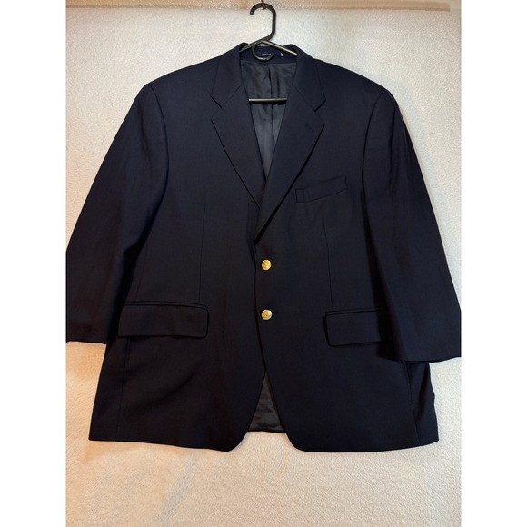 Chaps Ralph Lauren Other - Chaps Ralph Lauren Mens Navy Blue Pure Wool Blazer Gold Crest Buttons  NO TAG